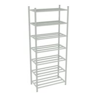 Rayonnage tubulaire Elément départ acier galvanisé H. 250 x L. 100 x P. 50 cm 7 tablettes