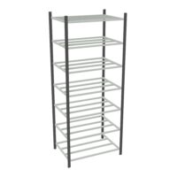 Rayonnage tubulaire Elément départ gris anthracite H. 250 x L. 100 x P. 70 cm 7 tablettes