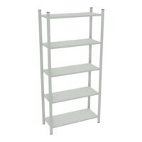 Element départ rayonnage H. 200 cm x L. 90 cm  acier galvanisé 5 tablettes  acier galvanisé