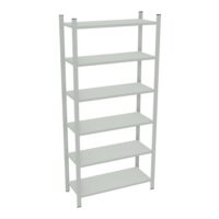 Element départ rayonnage H. 200 cm x L. 90 cm  acier galvanisé 6 tablettes  acier galvanisé