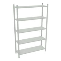 Element départ rayonnage H. 200 cm x L. 120 cm  acier galvanisé 5 tablettes  acier galvanisé