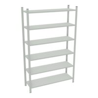 Element départ rayonnage H. 200 cm x L. 120 cm  acier galvanisé 6 tablettes  acier galvanisé