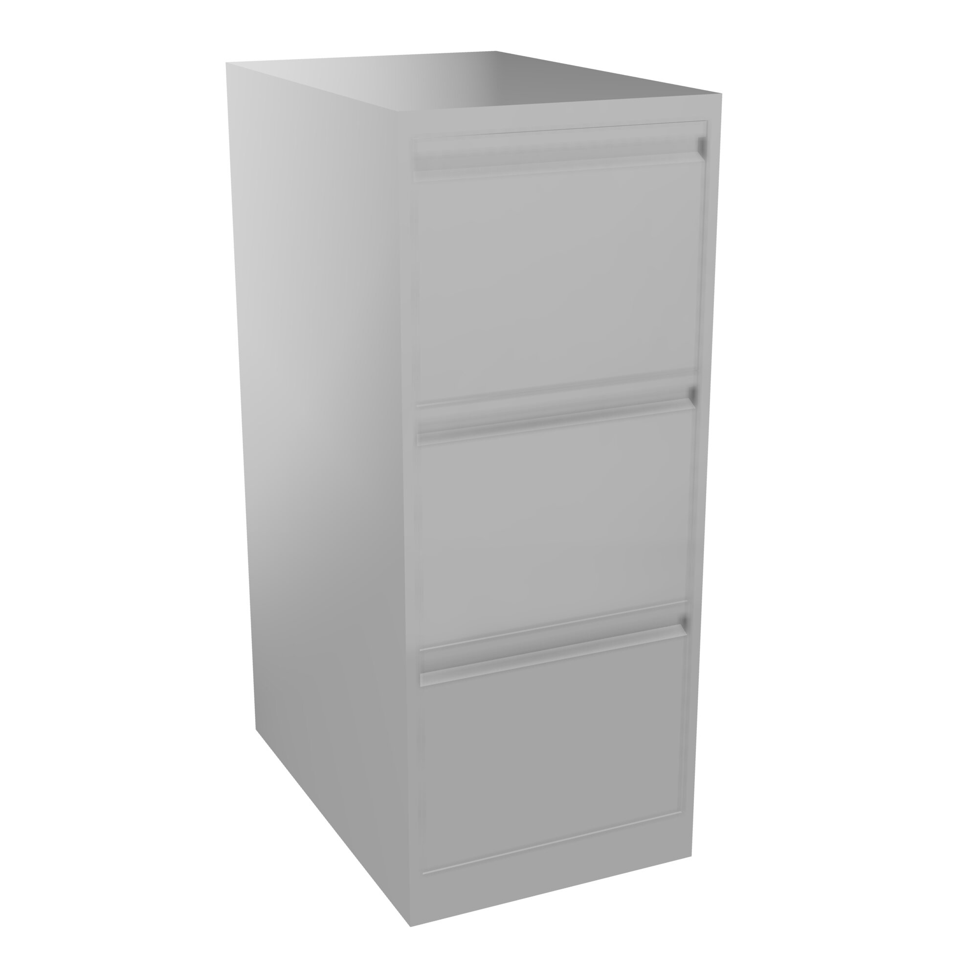 Classeur dossiers suspendus 3 tiroirs format A4 L 41,3 x P. 62,2 x H. 101,6 cm finition gris aluminium