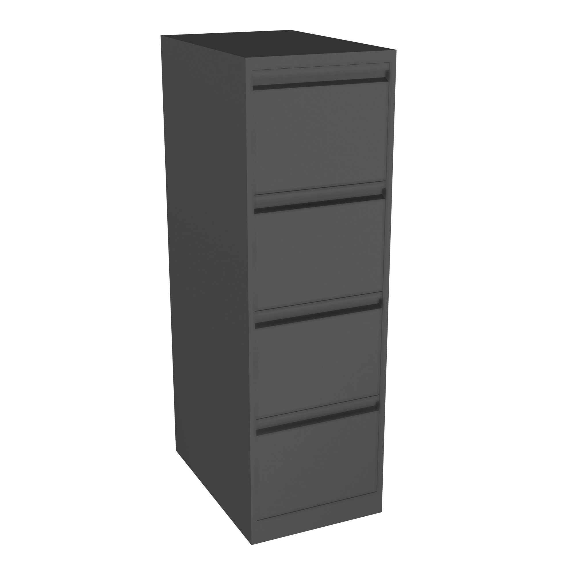 Classeur dossiers suspendus 4 tiroirs format A4 L 41,3 x P. 62,2 x H. 132,4 cm finition gris anthracite