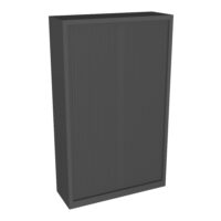 Armoire à rideaux démontable H. 198 x L. 120 x P. 45 cm corps finition gris anthracite rideaux PVC finition gris anthracite - équipée de 4 tablettes + rail