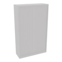 Armoire à rideaux démontable H. 198 x L. 120 x P. 45 cm corps finition gris rideaux PVC finition gris - équipée de 4 tablettes + rail