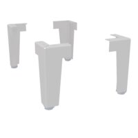 Jeux de 4 pieds finition gris pour vestiaires monobloc
