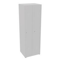 Vestiaire monobloc Industrie propre 2 portes - corps gris porte gris