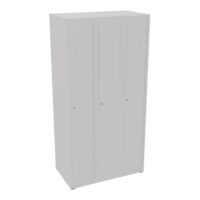 Vestiaire monobloc Industrie propre 3 portes - corps gris porte gris