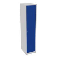 Vestiaire monobloc Industrie salissante 1 porte  - corps gris porte bleu
