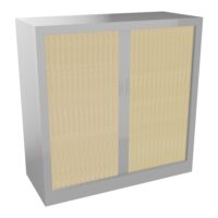 Armoire à rideaux H. 100 x L. 100 x P. 43 cm - équipée de 2 tablettes + 1