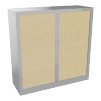 Armoire à rideaux H. 120 x L. 120 x P. 43 cm  - équipée de 2 tablettes