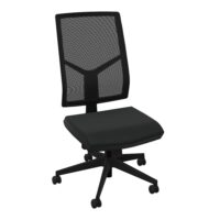 Siège Opus - mécanisme synchrone réglable en intensité - assise tissu Bondaï noir et haut dossier résille noire - piètement nylon noir - Roulettes pour sol dur freinées hors charge