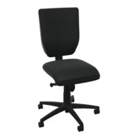 Siège Alter - mécanisme synchrone sans accotoirs - assise standard et dossier tissu Bondaï noir - piètement nylon noir