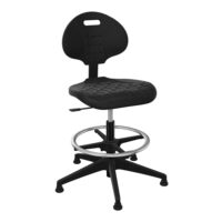 Siège dessinateur polyuréthane piétement nylon noir sur patins