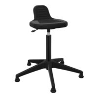Tabouret assis-debout polyuréthane piétement nylon noir sur patins