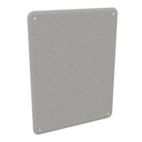 Cloison Solange bords arrondis H. 160 x L. 120 cm épaisseur 47 mm tissu Step mélange gris clair chiné