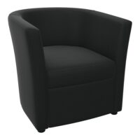 Fauteuil Côme 1 place L. 75 cm xl. 75 cm x H. 66 cm tissu Bondaï noir