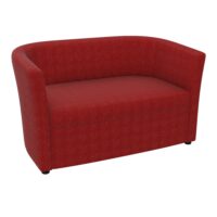 Canapé Côme 2 places L. 75 cm xl. 130 cm x H. 66 cm tissu Bondaï rouge