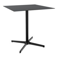 Table outdoor Lucie L. 70 cm x l. 70 cm x H. 73,5 cm métal structuré noir - piétement métal lisse noir
