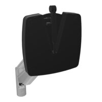 Bras support technique simple portée 283 mm métal lisse gris aluminium