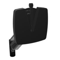 Bras support technique simple portée 283 mm métal lisse noir