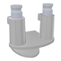 Pince 13/25mm pour bras support-écran métal lisse gris aluminium - pour 2 écrans