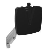 Bras support technique simple portée 433 mm métal lisse gris aluminium