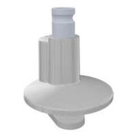 Pince 10/50 mm standard 3 en 1 pour 1 écran métal lisse gris aluminium