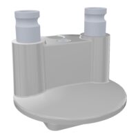 Pince 10/50 mm standard 3 en 1 pour 2 écrans métal lisse gris aluminium