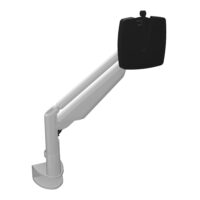 Bras support technique simple P. 65 mm portée 28,3 cm métal lisse gris aluminium