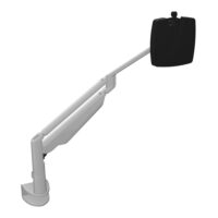 Bras support technique simple P. 65 mm portée 43,3 cm métal lisse gris aluminium