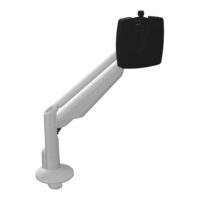 Bras simple support technique 3 fixations portée 28,3 cm métal lisse gris aluminium