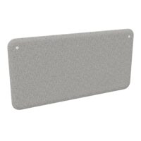 Panneaux écrans acoustique Solange bords arrondis H. 70 x L. 140 cm épaisseur 47 mm tissu Step mélange gris clair chiné