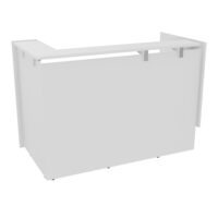 Module angle droite L. 160 x P. 80 indépendant plateau mélamine blanc neige habillage mélamine blanc neige