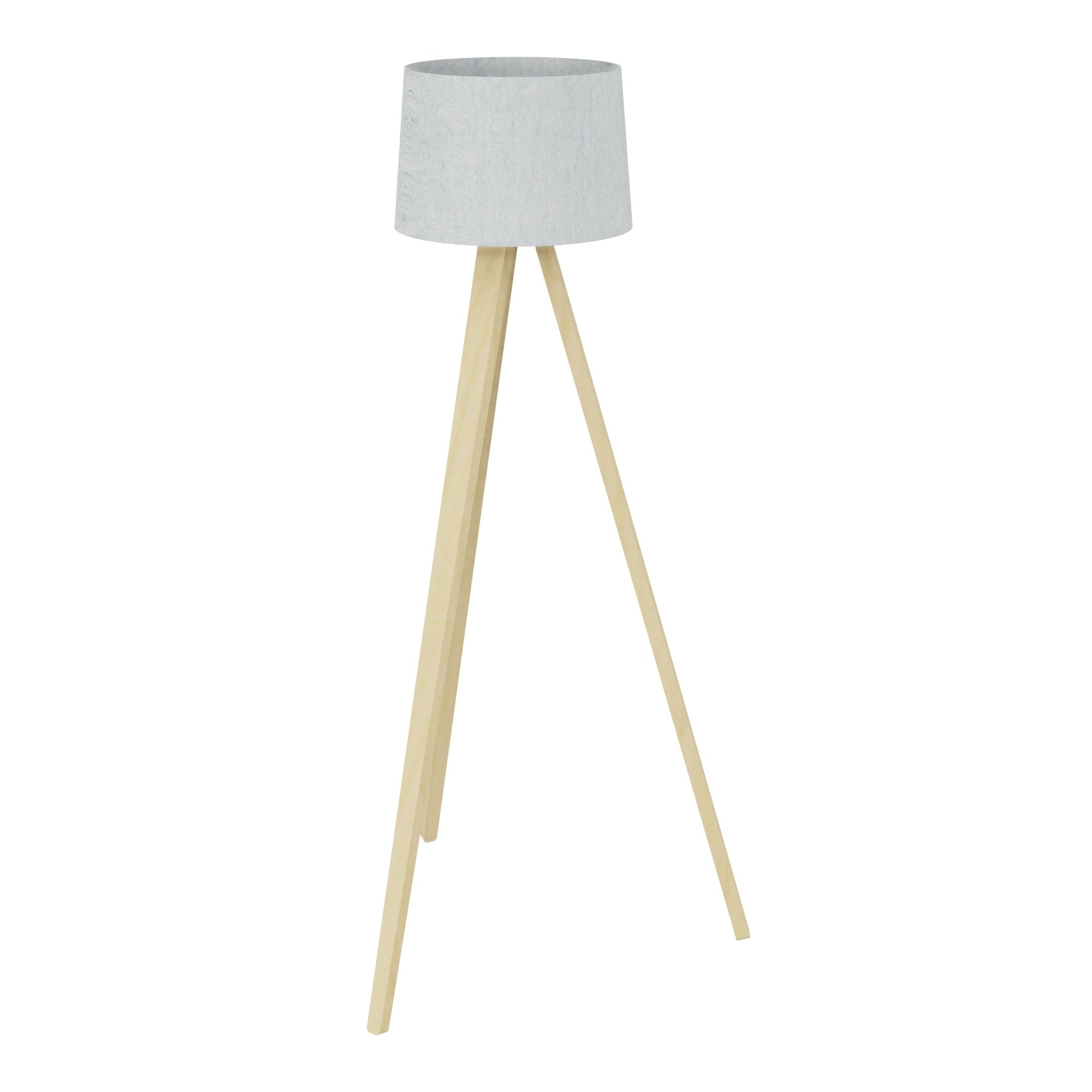 Lampadaire décoratif CL05 H. 155 cm tissu blanc led 1100 Lumen