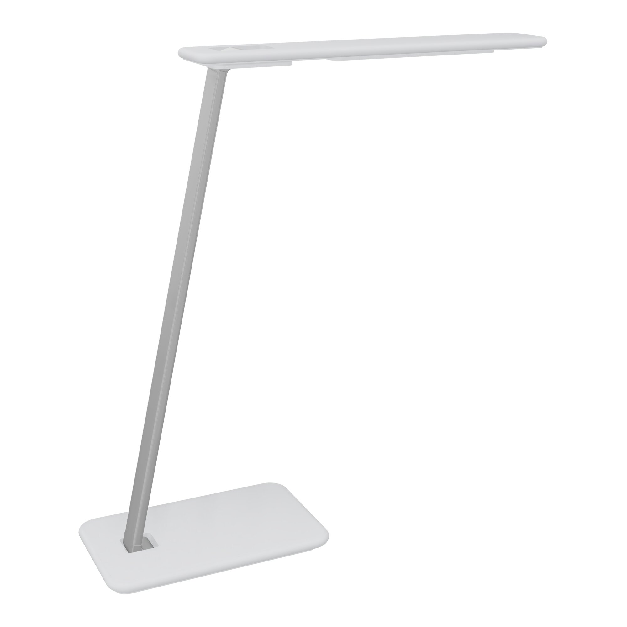 Lampe de bureau OL02 H. 48 cm Led - 650 lumen 10,9W ABS blanc/argent - chargeur induction