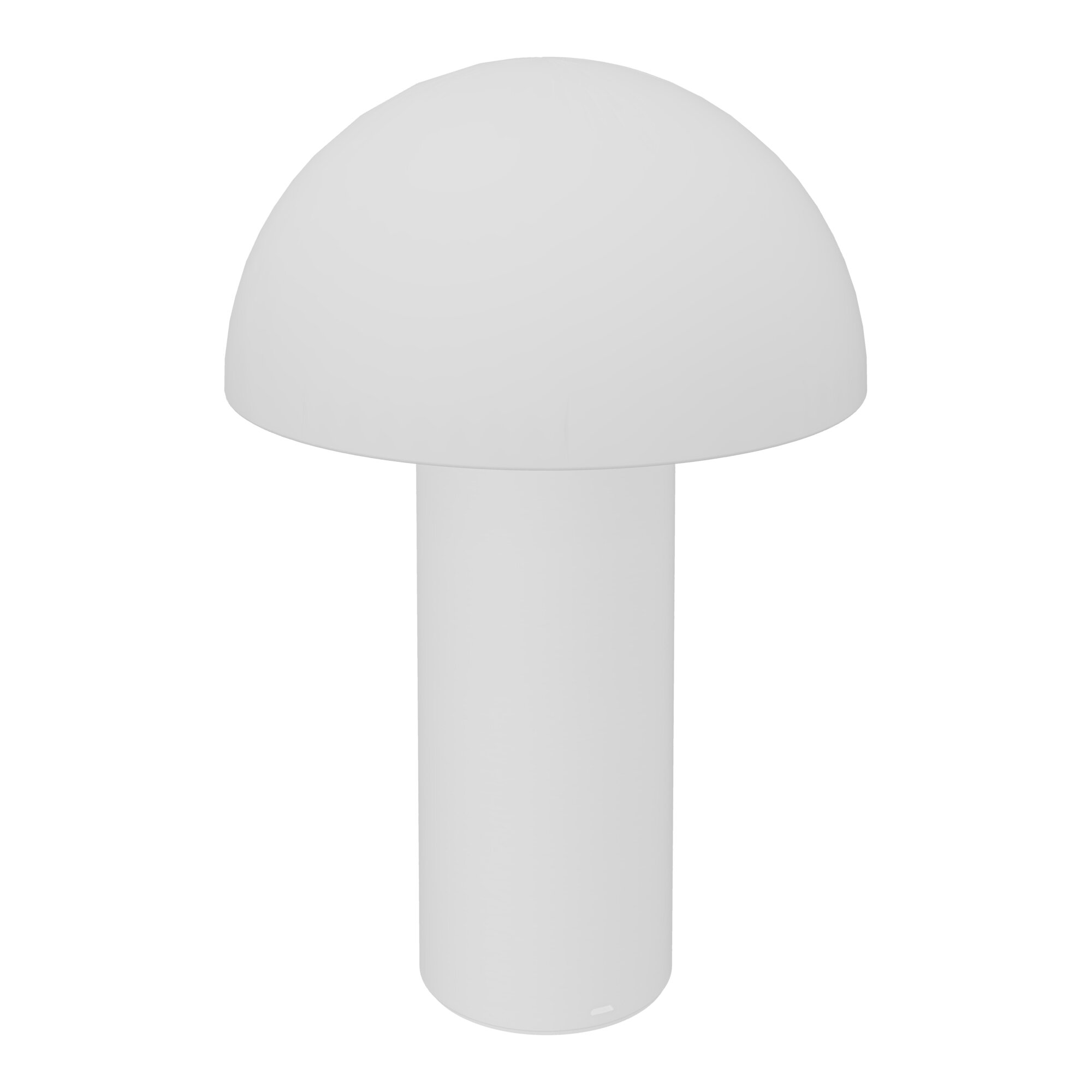 Lampe de bureau H. 25,5 cm mat métal lisse blanc abat-jour abs blanc brillant