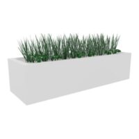 Jardinière mélangée H. 40 cm / H. 50 cm mélamine blanc neige