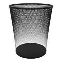 Corbeille métal perforé finition noire - capacité 19 litres - H. 29,5 x Ø 24 cm