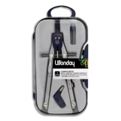 WONDAY Set compas balustre mine + bague universelle + étui de mines