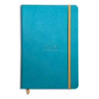 RHODIA Carnet RHODIArama 14,8x21cm 192 pages lignées. Couverture rembordée Turquoise