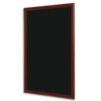 BI-OFFICE Ardoise murale cadre coloris merisier format L60 x H45 cm. Livrée avec fixations murales