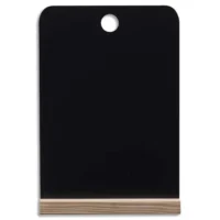 BI-OFFICE Ardoise de table Noire double face, support en pin, format A4