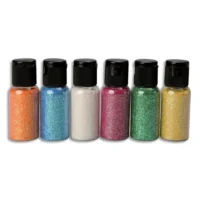 O COLOR Lot de 6 shakers 35 ml de paillettes fluo assorties
