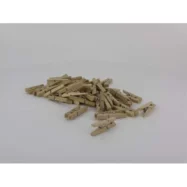 O COLOR Lot de 48 mini pinces à linges en bois brut à décorer format 30 mm