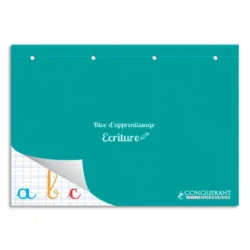 OXFORD Bloc d'apprentissage de l'écriture format A4 paysage, 160 feuillets perforés détachables, 90g