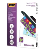 FELLOWES Pack de 100 pochettes pré perforées brillantes A4 80 microns 5452502