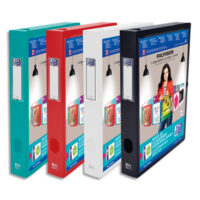 OXFORD Boîte de classement personnalisable POLYVISION 24x32cm, polypro 7/10e. Dos 4cm. Assortis opaque
