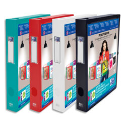 OXFORD Boîte de classement personnalisable POLYVISION 24x32cm, polypro 7/10e. Dos 4cm. Assortis opaque